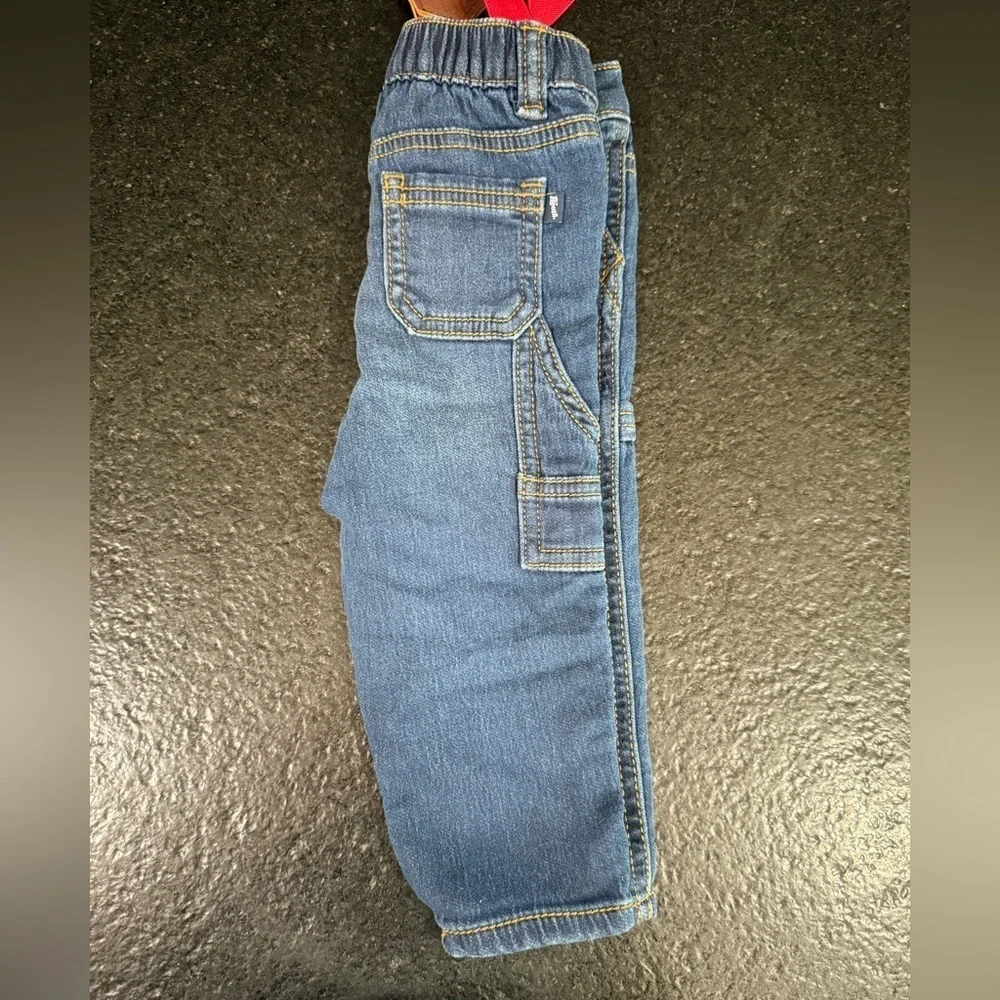 Oshkosh jeans with suspenders 9M